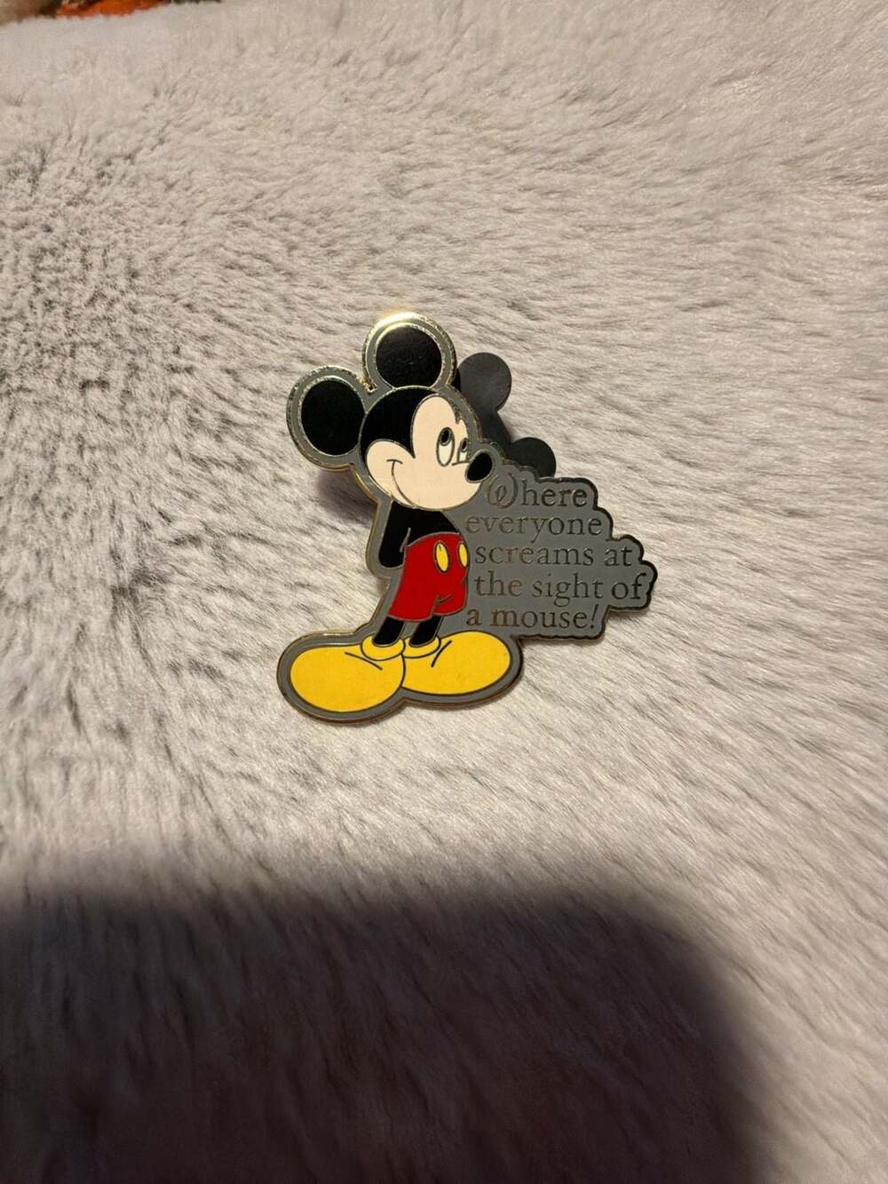 Disney Mickey Mouse Where Everyone Screams At The Sight Of A Mouse Pin